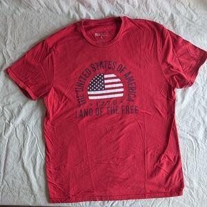 Patriotic Red USA Flag Tee